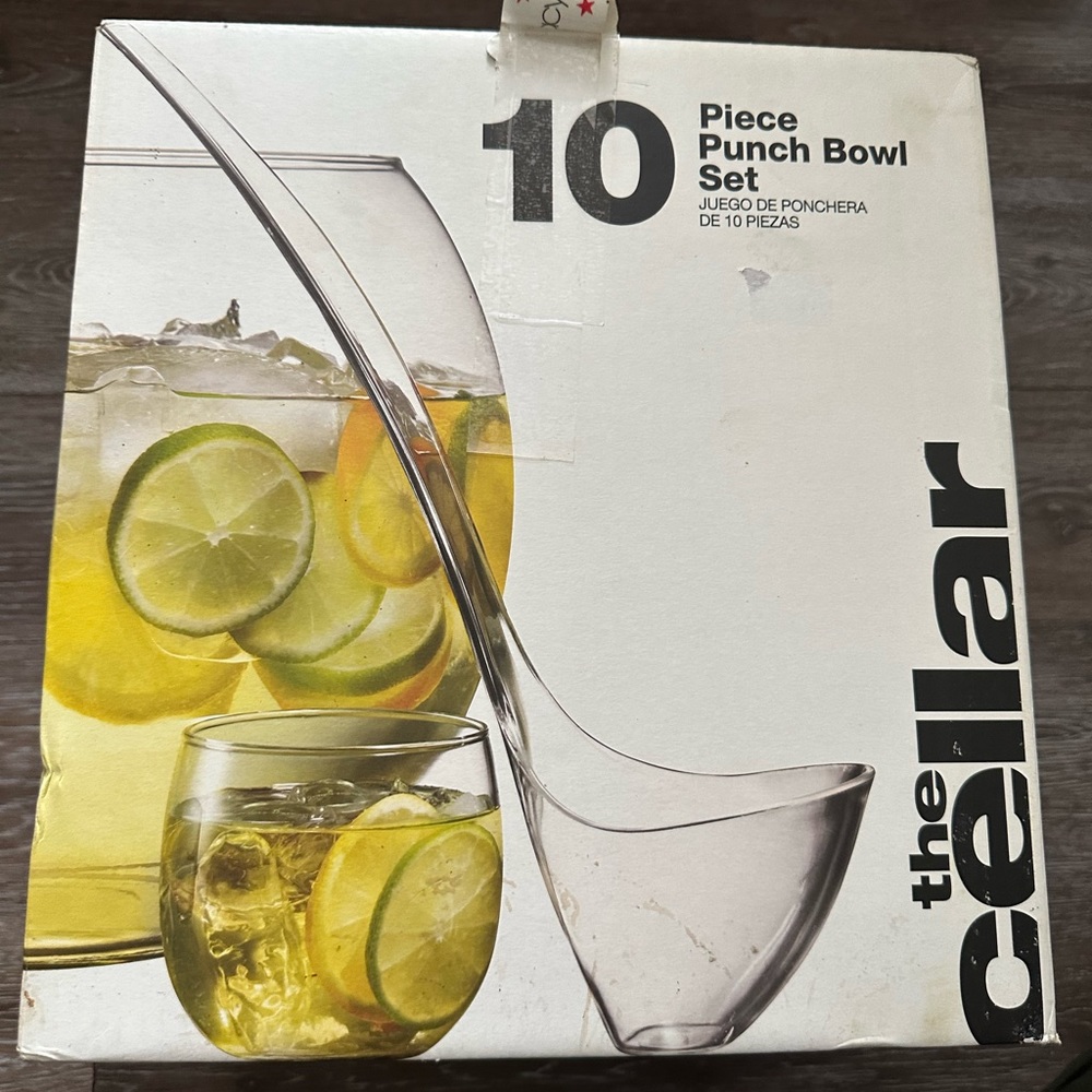 THE CELLAR 10 PIECE PUNCH BOWL SET